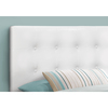 Monarch Specialties Bed, Headboard Only, Twin Size, Bedroom, Upholstered, Pu Leather Look, White, Transitional I 6002T